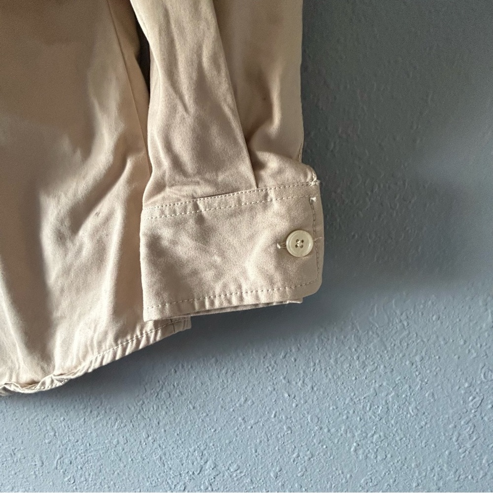 Zara Tan Lined Lightweight Button Front Shacket - image 5